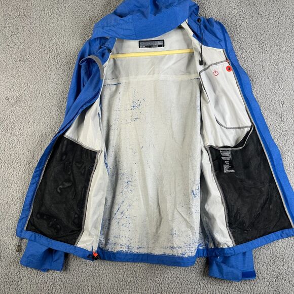 Paradox Full Zip Hooded Rain Jacket Mens XL Zip Pockets Lightweight Blue Coat - Picture 11 of 13